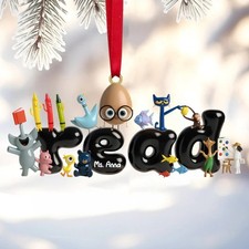 Teacher Christmas Ornament Personalized Gifts For Christmas 2d FLAT