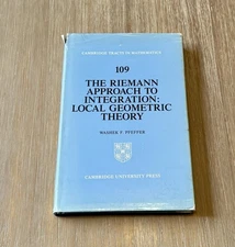 The Riemann Approach to Integration by Washek F. Pfeffer 1993 HC / DJ