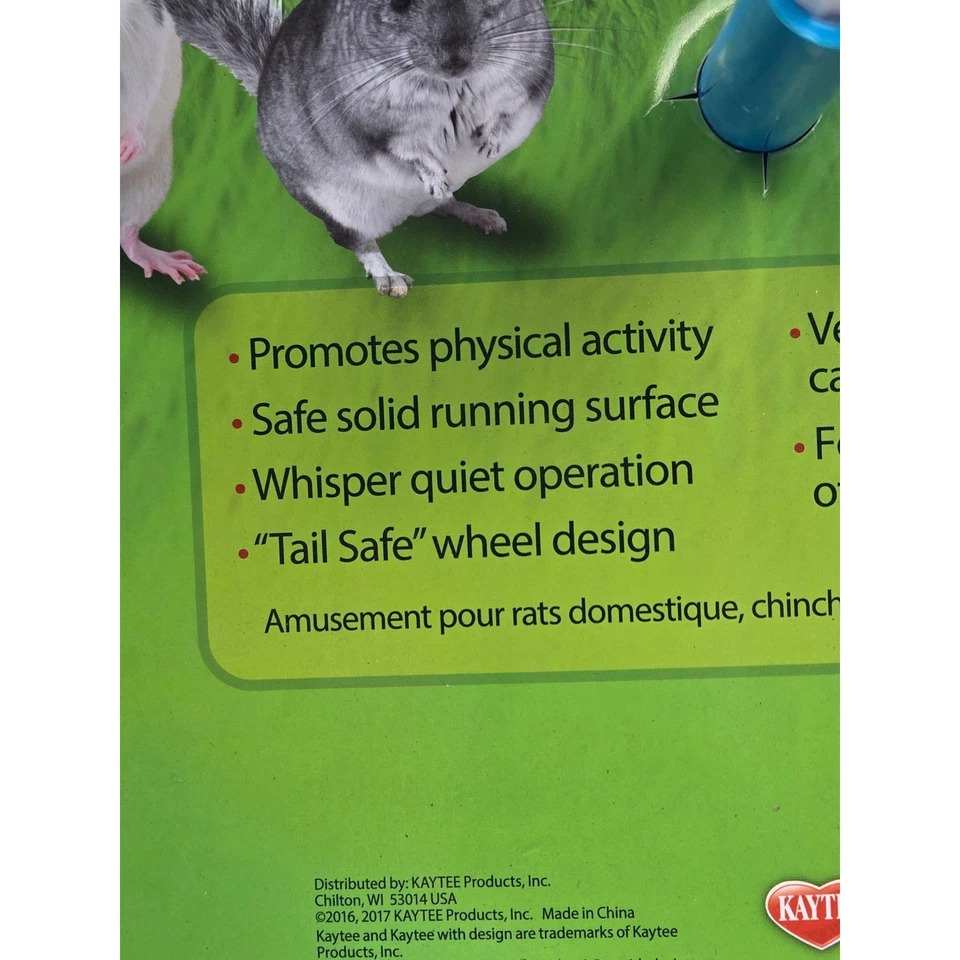 Kaytee Comfort Wheel Giant 12 Inch Blue Hamster Chinchilla Rat Exercise Wheel - Image 4 of 4