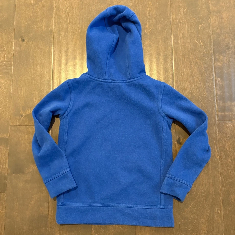 Sudadera con Capucha Azul Nike Niños Talla 5 Swoosh Pullover Polar Sudadera 4-5 Bolsillo Canguro Foto 4 de 4