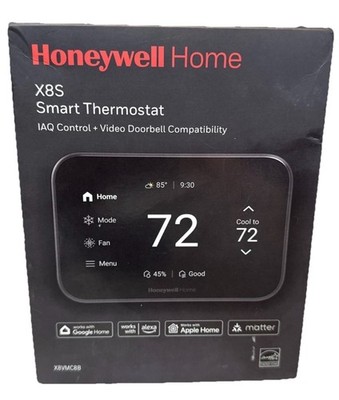 Honeywell Home X8S Smart Thermostat IAQ Control Black - Model X8VMC8B