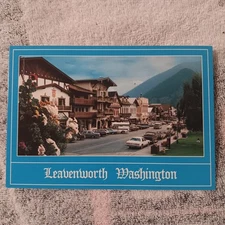 Continental Vintage Postcard Leavenworth Washington Front Street Unposted