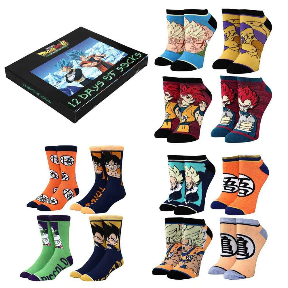 Dragon Ball Super Broly 12 Days of Socks Gift Set 12 Pairs Official Anime Merchandise