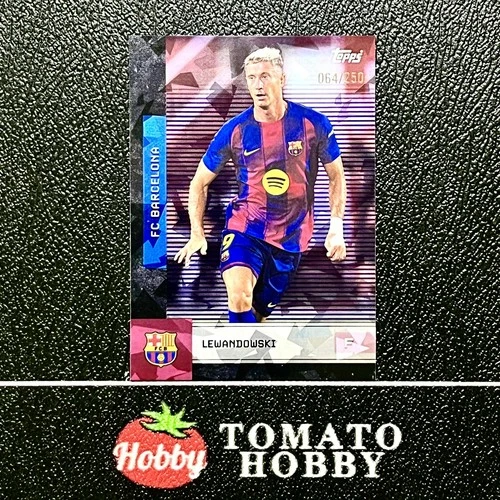 ROBERT LEWANDOWSKI /250 PURPLE ICY REFRACTOR TOPPS TEAM SET 2025-26 BARCELONA