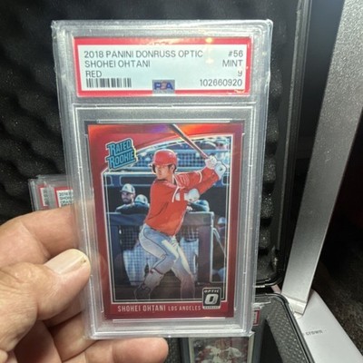 2018 Panini Donruss Optic Shohei Ohtani #56 Red Prizm Rookie /99 PSA 9