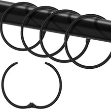 Shower Curtain Hooks Rings,24 Pcs Rustproof Metal Shower Hooks for Shower Curtai