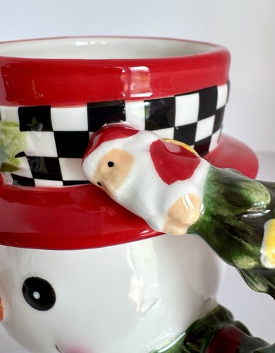 New Spode Christmas Tree Snowman Toby Coffee Cocoa Mug Cup Collectible Decor - Picture 12 of 20