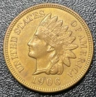 1906 Indian Head Cent 1c Choice AU Details