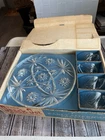 VTG  Anchor Hocking Early American Prescut 8 Piece Snack Set 700/712