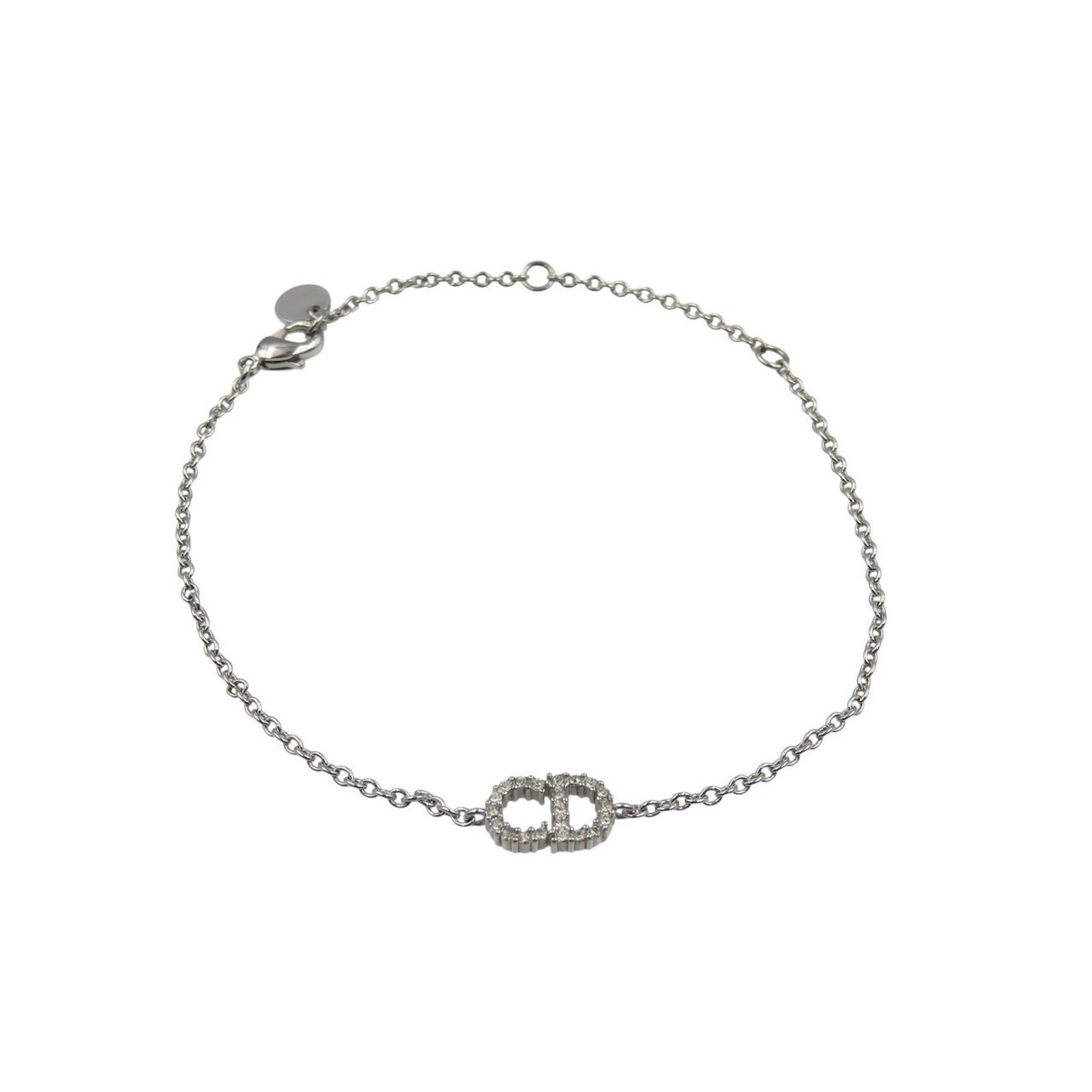 Bracelet Dior CD métal argenté bijou authentique