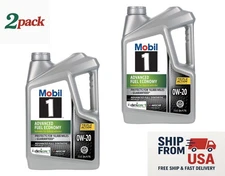 Mobil 1 Advanced Fuel Economy Full Synthetic Motor Oil 0W-20, 5 Quart, Pack of 2