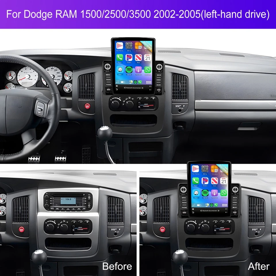 Android 15.0 Carplay для Dodge Ram 1500 2500 3500 2002-2005 автомобильное стерео радио 64G - Изображение 2 из 4