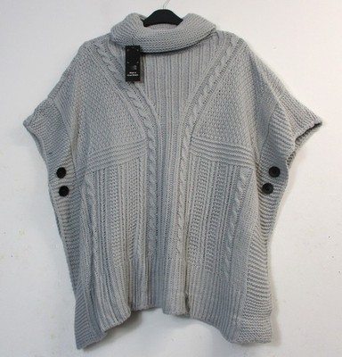 Ladies Chunky Open Side Over Top / Roule Jumper Plus Size: Fits 18-24