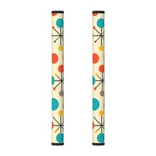 Refrigerator Door Handle Covers Set of 2 Washable Kitchen Retro Colored Dots