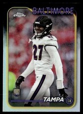 2024 Topps Chrome Refractor T.J. Tampa Rookie Baltimore Ravens #255
