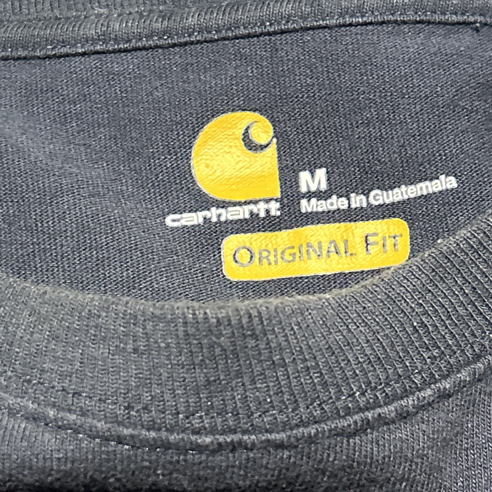 Carhartt Shirt Mens M Medium Navy Blue Long Sleeve Logo Pocket Workwear Tee thumbnail 5