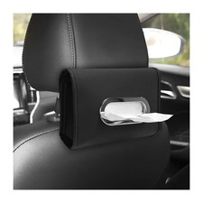 Car Tissue Holder, Premium Leather Rectangular Napkin Case Backseat Tissue Or...
