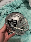 Bo Jackson & Davante Adams Signed Las Vegas Raiders Mini Helmet Beckett Coa