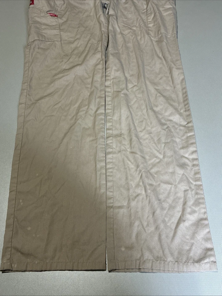 Pantalones Médicos Dickies Every Day Caqui Beige Carga Unisex Talla Pequeña Alta Foto 2 de 4