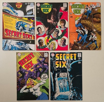 Secret Six #1, 3-5, 7 DC Comic Book Silver Age Lot-5
