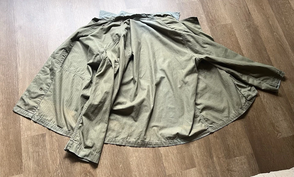 WWII P-44 HBT Combat Fatigue, Shirt Jacket USMC,Army - Image 4 of 4