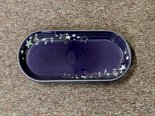Fiestaware Music Notes Bread Tray Platter Fiesta Plum Purple Retired Exclusive