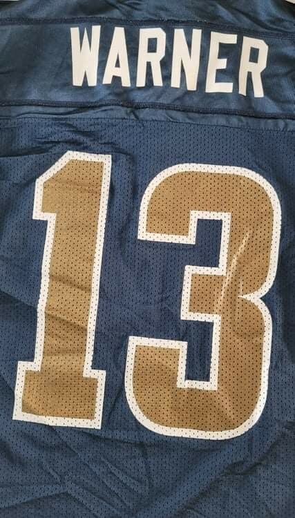 Rams Warner 13 シャツ ネイビー/ゴールド Vintage Adidas St. Louis Rams Kurt Warner #13 Authentic