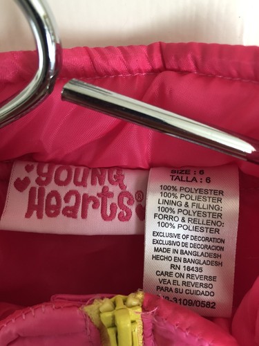 Young Hearts - Stars - Pink Lined Vest Jacket - Size 6 - Fast Shipping - Picture 2 of 4