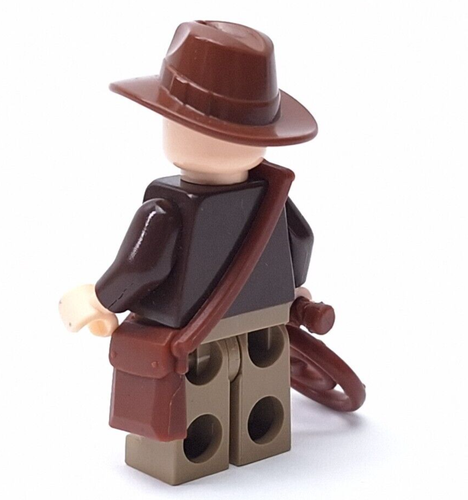 Lego Indiana Jones Minifigura 7628 7623 7627 7683 Fedora Sombrero Chaqueta de Cuero - Imagen 4 de 4