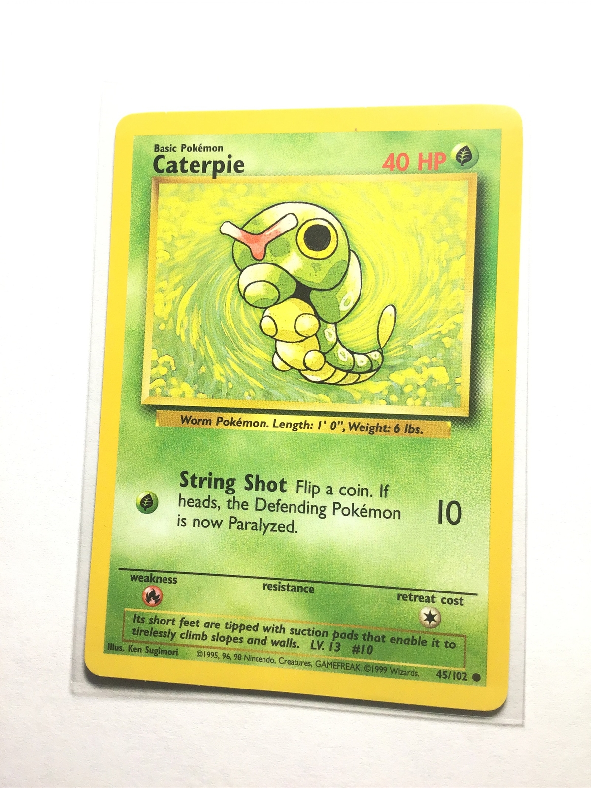 CATERPIE - 45/102 - Base Set - Pokemon Card - LP