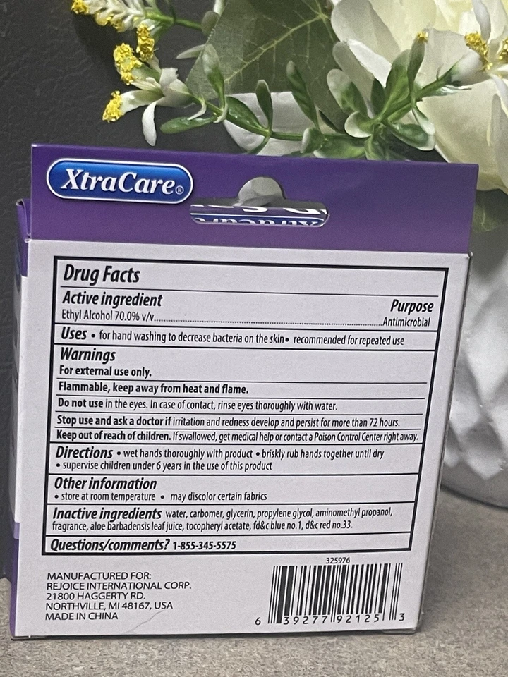 Paquete de 2 desinfectantes de manos antibacterianos Xtracare perfumados con lavanda, Ex:05/27 Foto 2 de 2
