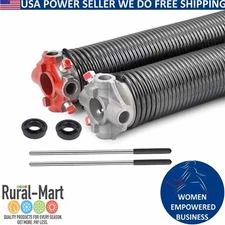 Garage Door Torsion Springs Pair of 0.207 x 2 x 24 inch with Winding Bars