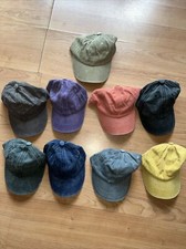 9 Baseball Plain Kids Solid Hats Curved Visor Hook-N-Loop Adjustable