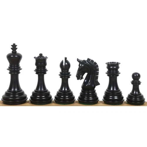 3.8" Imperial Staunton Luxury Chess Pieces Only set - Weighted Ebony Wood