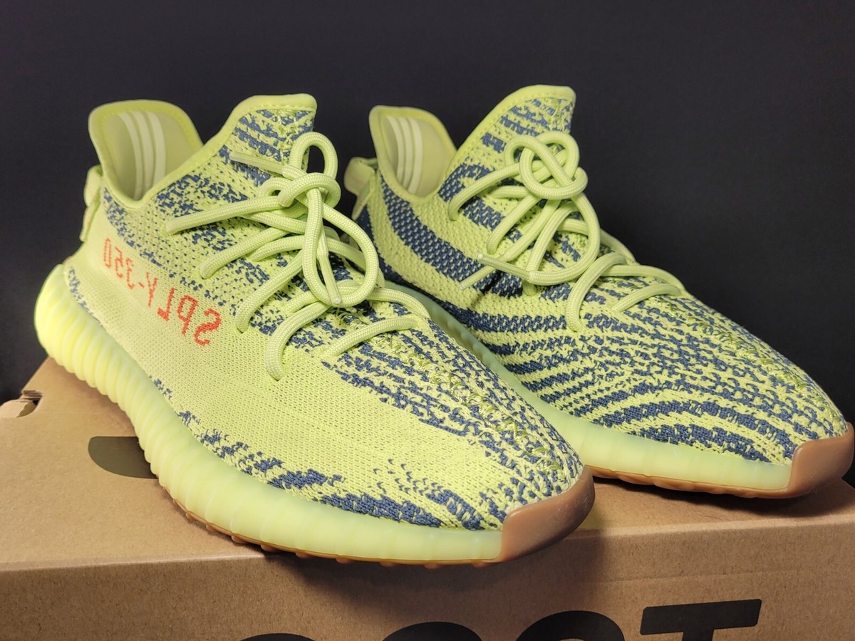 Size 10.5 Adidas Yeezy Boost 350 V2 Yellow Shoes B37572, 18738-1