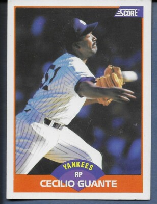 1989 Score #439 Cecilio Guante NM-MT Yankees | eBay