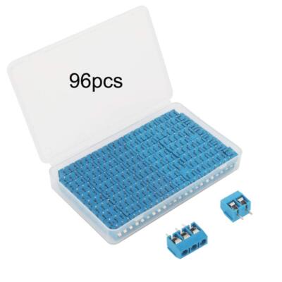 GTIWUNG 96 Stück 5mm 2 Pin/3 Pin PCB Mount Screw Terminal Block, 