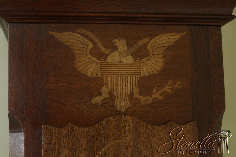 50979EC: COLONIAL Joseph Doll Henry Ford Reloj Abuelo Caoba con Incrustaciones Foto 4 de 4