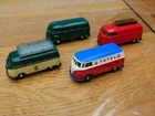 4 toys Brekina Volkswagen bus VW plastic 1/87