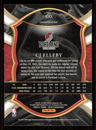 2020-21 Select #100 CJ Elleby RC - Picture 2 of 2