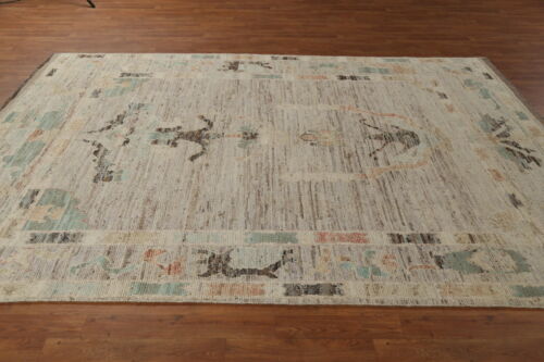 Earth-Tone Color Wool Oushak Vegetable Dye Area Rug 7x10 ft Hand-knotted Carpet - Picture 14 of 21