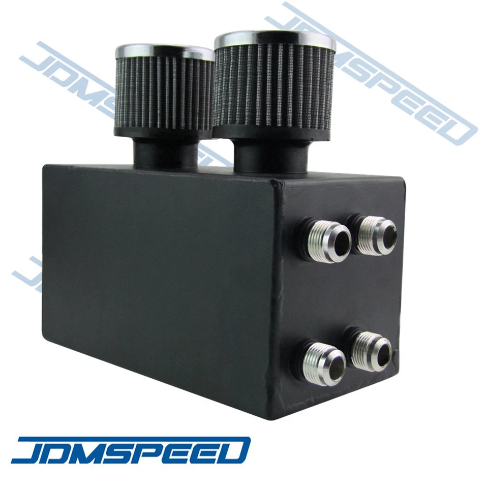 Bote de captura de aceite serie Pro para Honda Civic Acura Integra 4 puertos todo negro -10AN Foto 3 de 4
