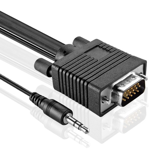 50' FT SVGA Super VGA M męski na męski kabel z dźwiękiem 3,5 mm do monitora TV 50FT - Zdjęcie 3 z 3