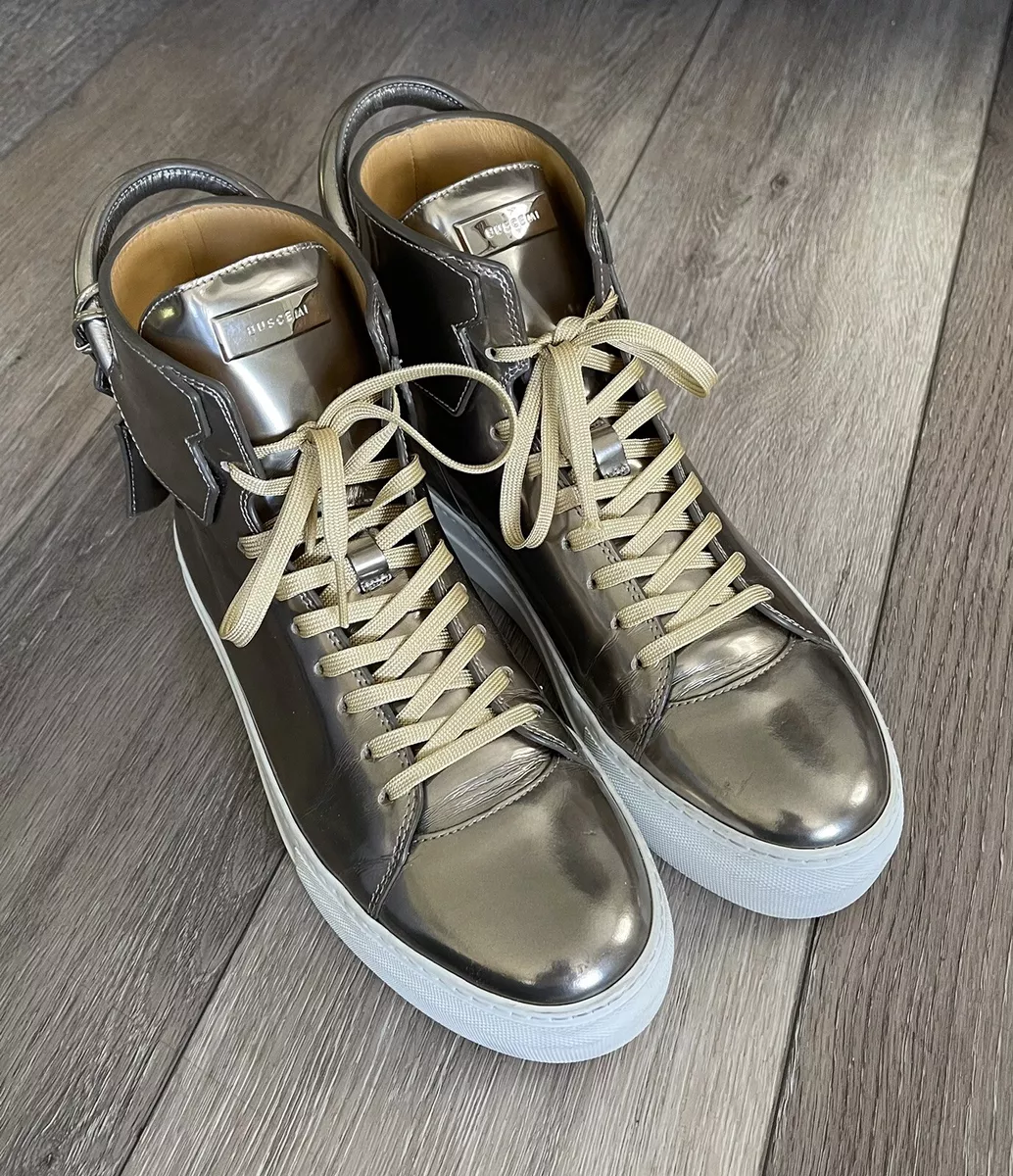 Authentic BUSCEMI 125MM GIOIA Gold Leather High Top Lock Key