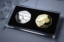 BREXIT 'BREAKING FREE' Commemoratives in 50p Coin Display Case. UK EU 2020 2021