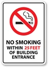 NO SMOKING 25 Ft Sticker Decal waterproof outdoor high quality White Background