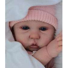 22inch Reborn Baby Doll Unpainted Kit DIY Doll Part With Cloth Body for Hobby
