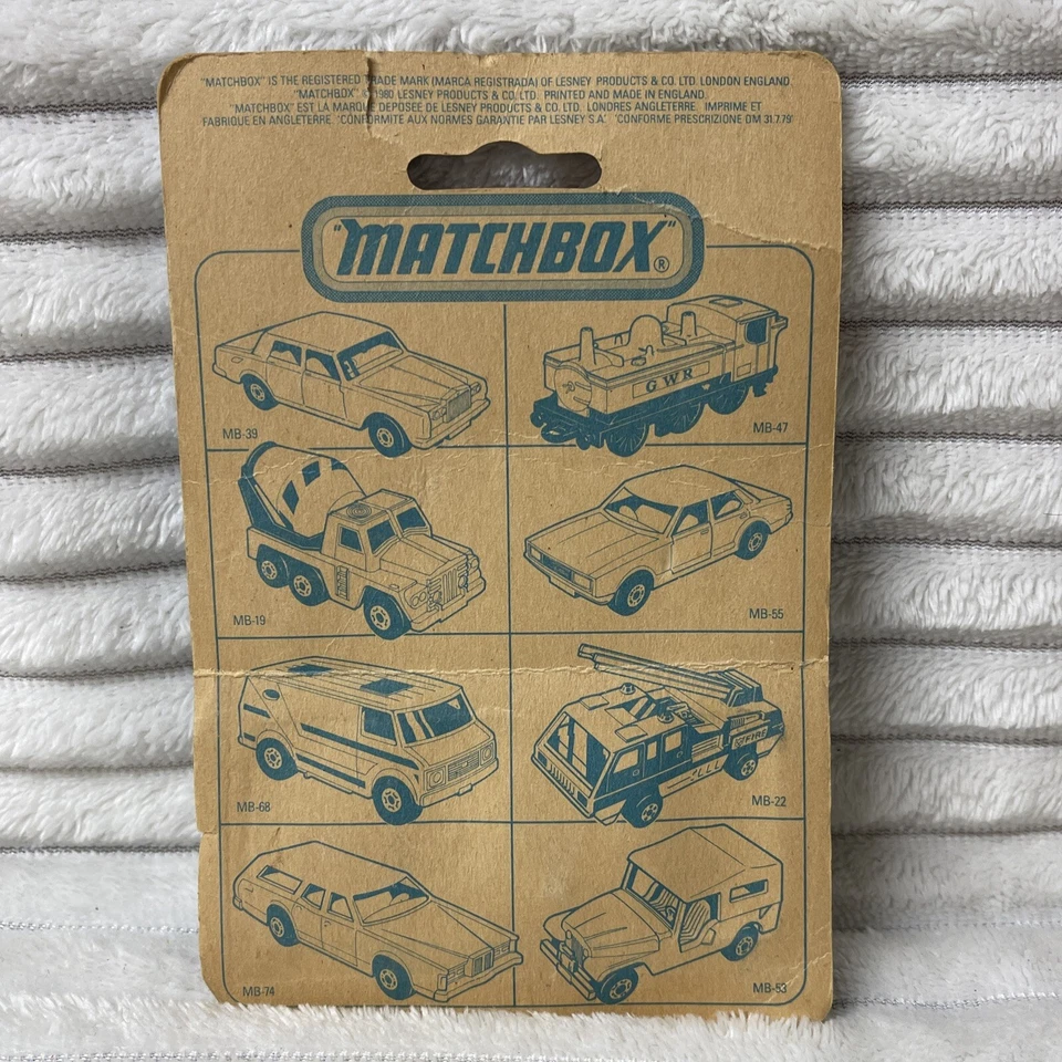 Matchbox 1957 Chevy Nº 4 Original Blister Pack Desde 1980 En Tarjeta Original Foto 2 de 4