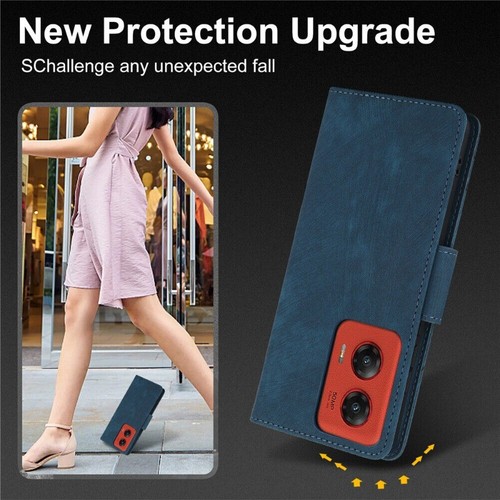 For Motorola Moto G04 G34 G30 G52 G53 G62 Edge 40 Wallet Case Flip Leather Cover - Picture 50 of 53