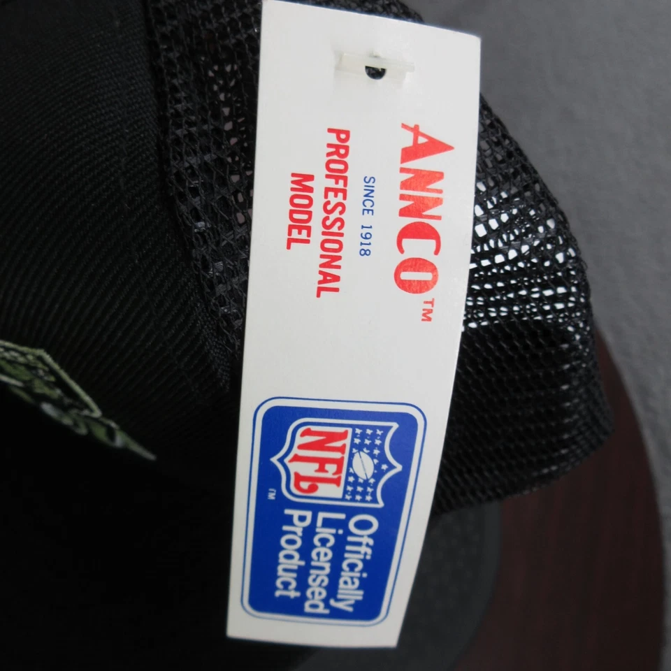 洛杉矶突袭者队老式安科卡车司机帽平沿帽黑色NFL网格脚本# — 第 2/4 张图片